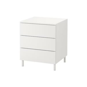 Chest Of 3 Drawers, White/fonnes White